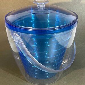 Paul Brent Acrylic Ice Bucket 9" x 7-1/2" dia, KH 4020 blue (1372)